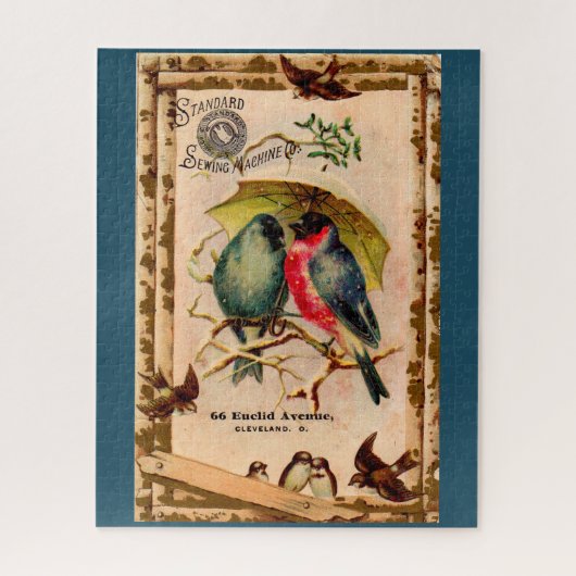 Victoriaans handelskaart Standaard naaimachine Co. Legpuzzel (Verticaal)