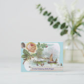 Victoriaans handelskaart voor Abriot Roos Visitekaartje (Staand voorkant)