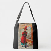 Victoriaans handelskaart: Woonsocket-specificaties Crossbody Tas (Achterkant)