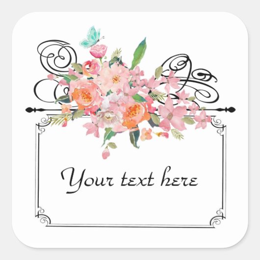 Victoriaans hangende teken sticker (Voorkant)