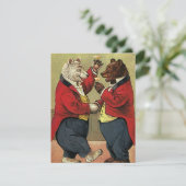  Victoriaans Happy, Gay, dansende Beren (Staand voorkant)