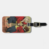  Victoriaans Happy, Gay, dansende Beren Bagagelabel (Voorkant horizontaal)