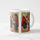  Victoriaans Happy, Gay, dansende Beren Grote Koffiekop (Voorkant rechts)