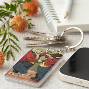  Victoriaans Happy, Gay, dansende Beren Sleutelhanger