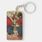  Victoriaans Happy, Gay, dansende Beren Sleutelhanger (achterkant)