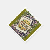  Victoriaans Happy Nieuwjaar Papier Napkins Servet (Hoek)