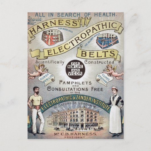  Victoriaans Harness Advertentie Briefkaart (Voorkant)