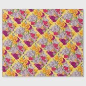 Victoriaans hart en bloemen - Gift Wrap Cadeaupapier (Vlak)