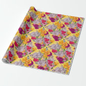 Victoriaans hart en bloemen - Gift Wrap Cadeaupapier (Uitgerold)