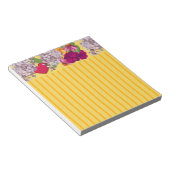 Victoriaans hart en bloemen notitieblok (Schuin)