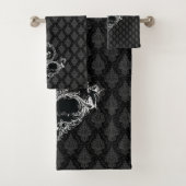 Victoriaans hart met schedel bad handdoek (Insitu)