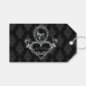 Victoriaans hart met schedel cadeaulabel (Voorkant (Horizontaal))