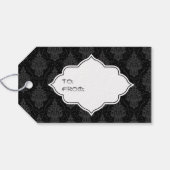 Victoriaans hart met schedel cadeaulabel (Achterkant Horizontaal)