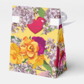 Victoriaans harten en bloemen feestruimte bedankdoosjes (Achterkant)