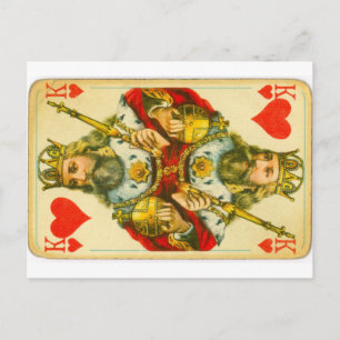 Victoriaans hartenkoning briefkaart