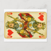 Victoriaans hartenkoning briefkaart (Voorkant)