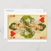 Victoriaans hartenkoningin briefkaart (Voorkant / Achterkant)