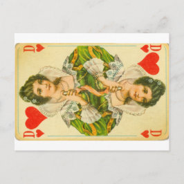 Victoriaans hartenkoningin briefkaart