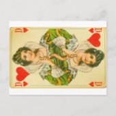 Victoriaans hartenkoningin briefkaart (Voorkant)