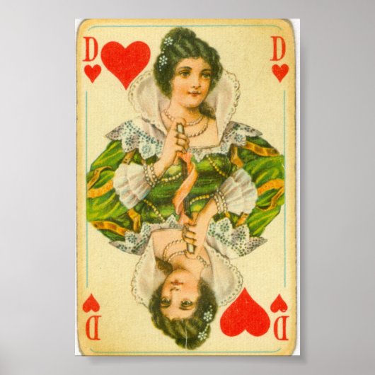 Victoriaans hartenkoningin poster (Voorkant)