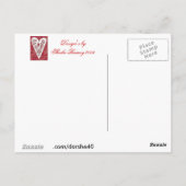 Victoriaans hartletje briefkaart (Achterkant)