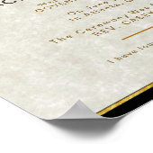  Victoriaans hedendaags huwelijkscertificaat Poster (Hoek)