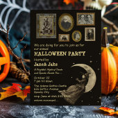 Victoriaans heks  eigenaardigheden Halloween Party Kaart