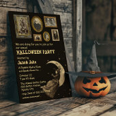 Victoriaans heks  eigenaardigheden Halloween Party Kaart