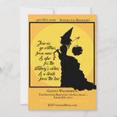  Victoriaans heks Poetic Halloween Party Kaart (Voorkant)