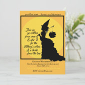  Victoriaans heks Poetic Halloween Party Kaart (Staand voorkant)