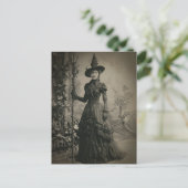 Victoriaans heks Sepia Portret Briefkaart (Staand voorkant)