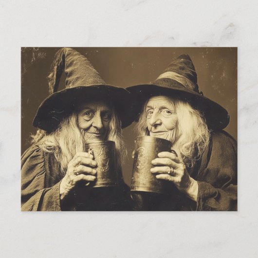 Victoriaans heks Sepia Portret stijl 10 Briefkaart (Voorkant)