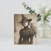 Victoriaans heks Sepia Portret stijl 11 Briefkaart (Staand voorkant)