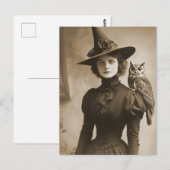 Victoriaans heks Sepia Portret stijl 11 Briefkaart (Voorkant / Achterkant)