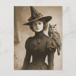 Victoriaans heks Sepia Portret stijl 11 Briefkaart