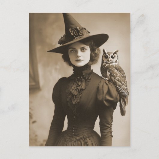 Victoriaans heks Sepia Portret stijl 11 Briefkaart (Voorkant)