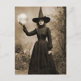 Victoriaans heks Sepia Portret stijl 9 Briefkaart
