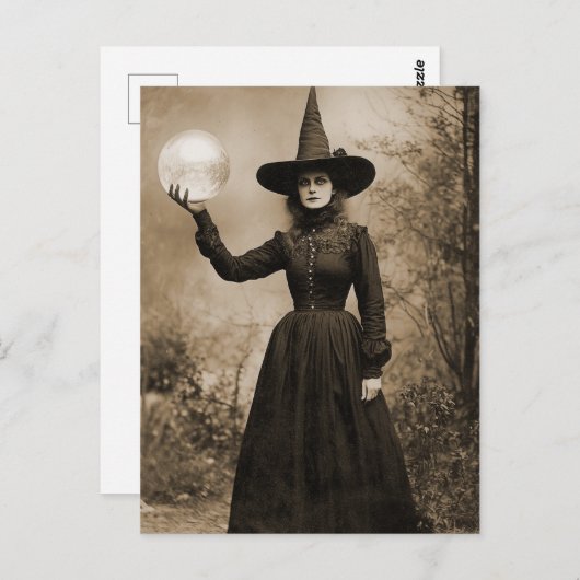 Victoriaans heks Sepia Portret stijl 9 Briefkaart (Voorkant / Achterkant)