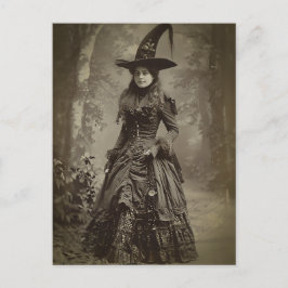 Victoriaans Heks Sepia Portretstijl 3 Briefkaart