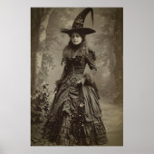 Victoriaans Heks Sepia Portretstijl 3 Poster (Voorkant)