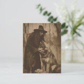 Victoriaans Heks Sepia Portretstijl 4 Briefkaart (Staand voorkant)