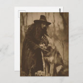 Victoriaans Heks Sepia Portretstijl 4 Briefkaart (Voorkant / Achterkant)