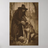 Victoriaans Heks Sepia Portretstijl 4 Poster (Voorkant)