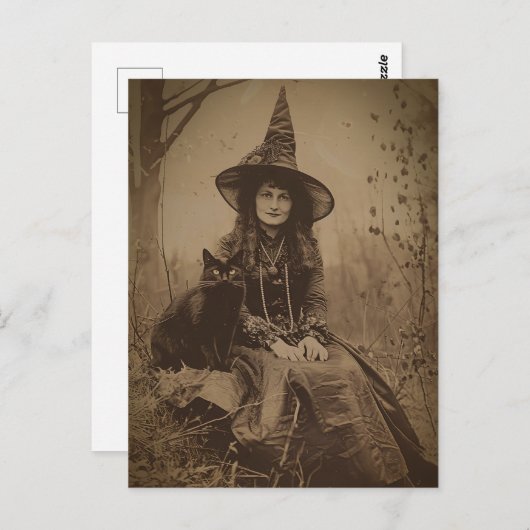 Victoriaans heks Sepia Portretstijl 6 Briefkaart (Voorkant / Achterkant)