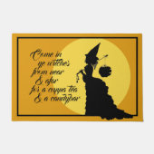  Victoriaans heks Silhouette en gedicht Big Deurmat (Voorkant)