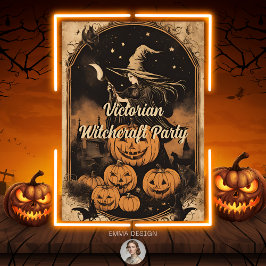 Victoriaans hekserij  Halloween volwassen partij Kaart