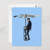  Victoriaans helikoptervlucht Briefkaart (Voorkant / Achterkant)