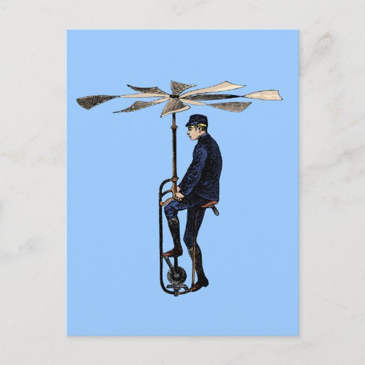  Victoriaans helikoptervlucht Briefkaart (Voorkant)