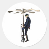  Victoriaans helikoptervlucht Ronde Sticker (Voorkant)