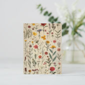 Victoriaans Herbarium stijl afbeelding Briefkaart (Staand voorkant)